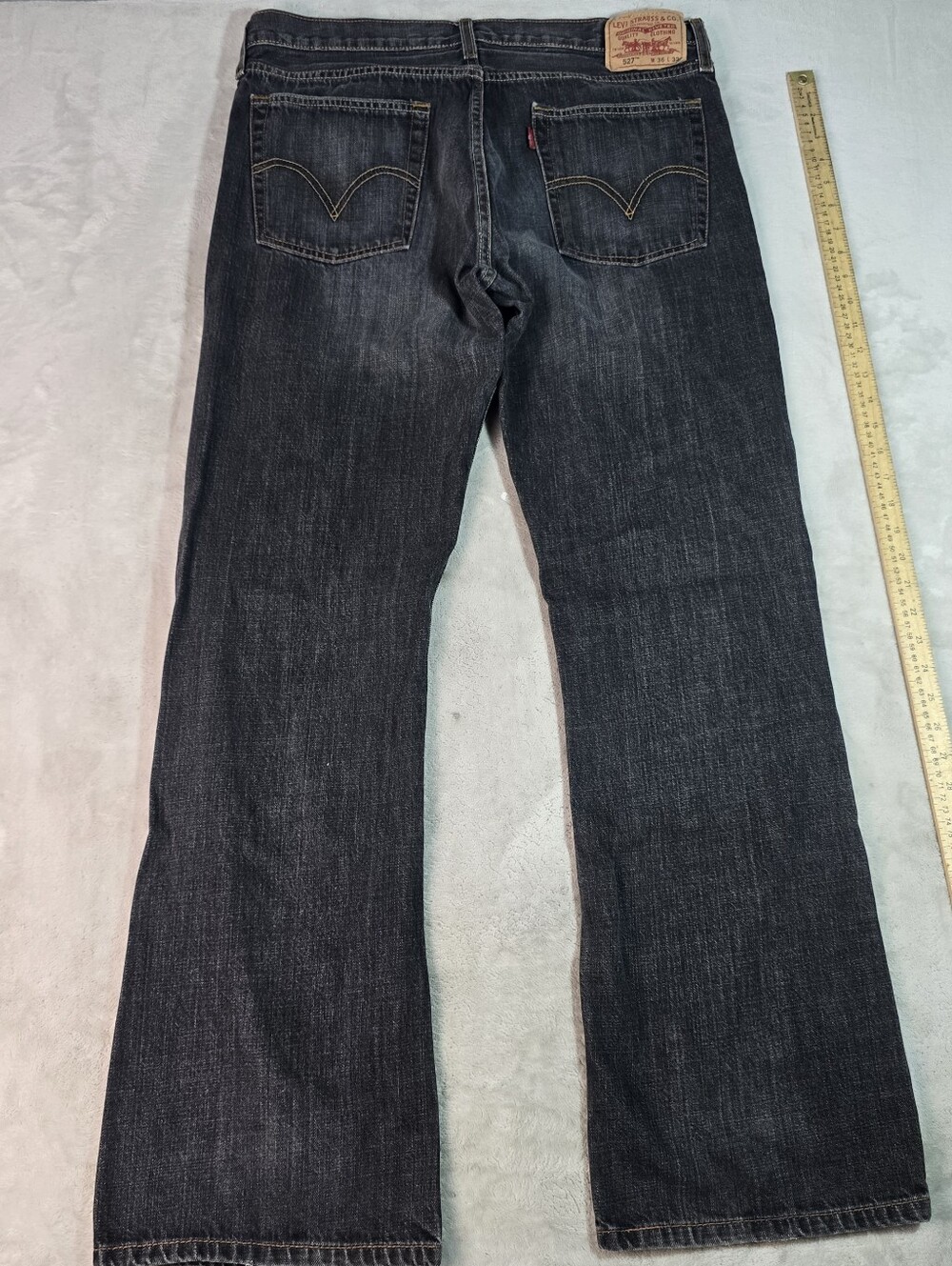 Levi’s 527 Low Boot Cut Jeans Men’s 36x32 Black Wash Denim